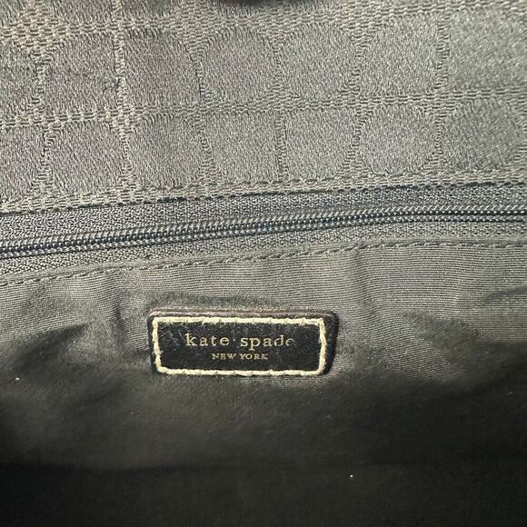 Kate Spade Bag Vintage Tote Shoulder Bag Nylon Fabric Leather Black - Picture 5 of 13